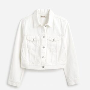 Madewell White Crop Jean Trucker Jacket NWT